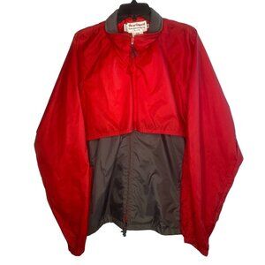 Vintage Wear Guard men's red gray nylon waterproof rain wind jacket size XL
